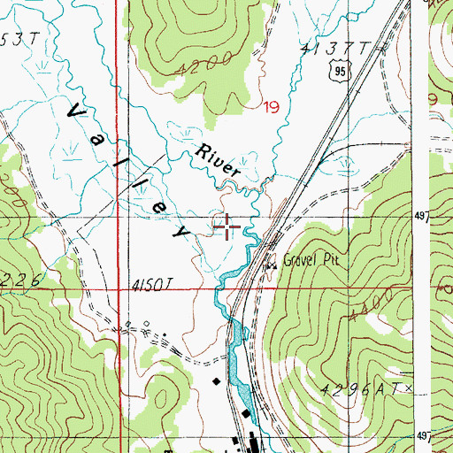 Topographic Map of Price Valley, ID