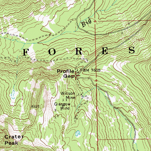 Topographic Map of Profile Gap, ID