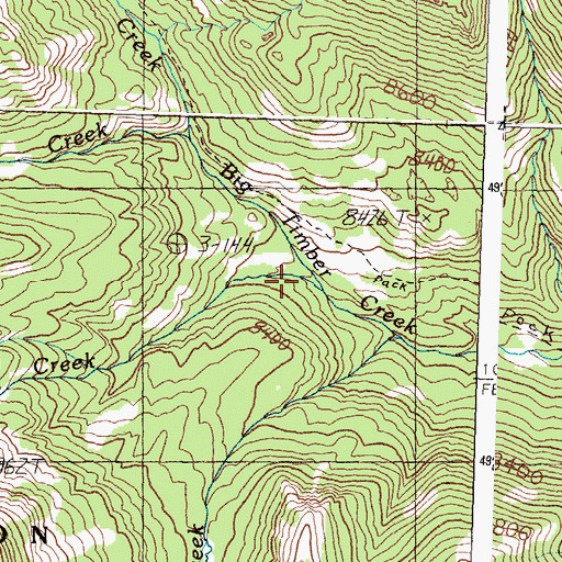 Topographic Map of Prospect Creek, ID