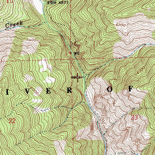 Topographic Map of Prospect Creek, ID