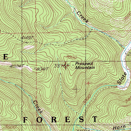 Topographic Map of Prospect Mountain, ID