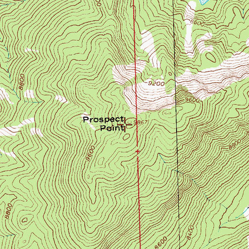 Topographic Map of Prospect Point, ID