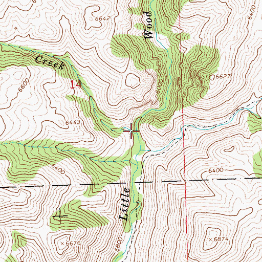 Topographic Map of Prunty Creek, ID