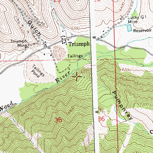 Topographic Map of Pumphrey Canyon, ID