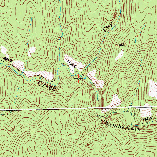 Topographic Map of Pup Creek, ID