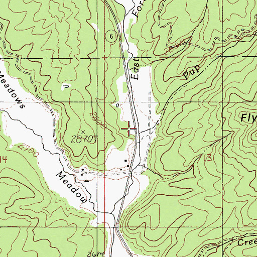 Topographic Map of Pup Creek, ID