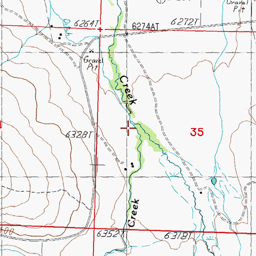 Topographic Map of Purcell Creek, ID