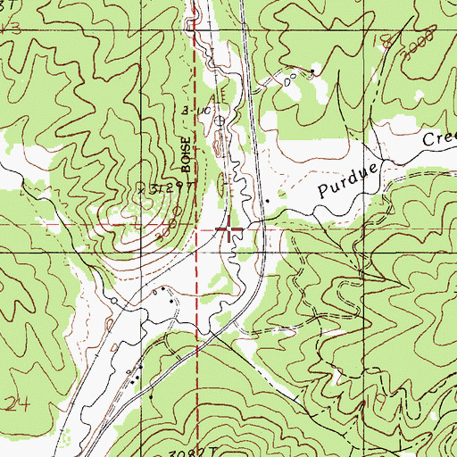 Topographic Map of Purdue Creek, ID