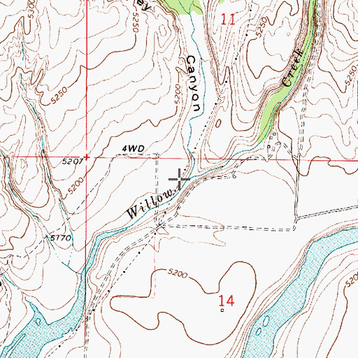 Topographic Map of Putney Canyon, ID
