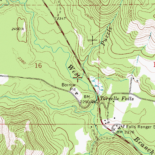 Topographic Map of Puzzle Creek, ID