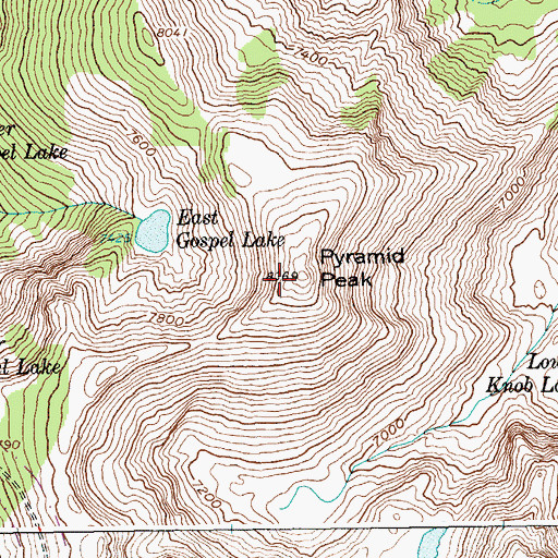 Topographic Map of Pyramid Point, ID