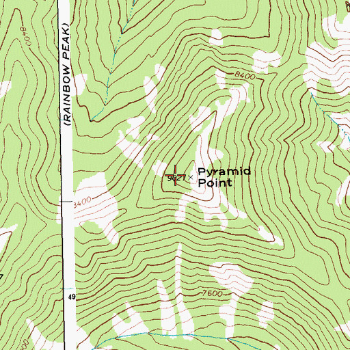 Topographic Map of Pyramid Point, ID