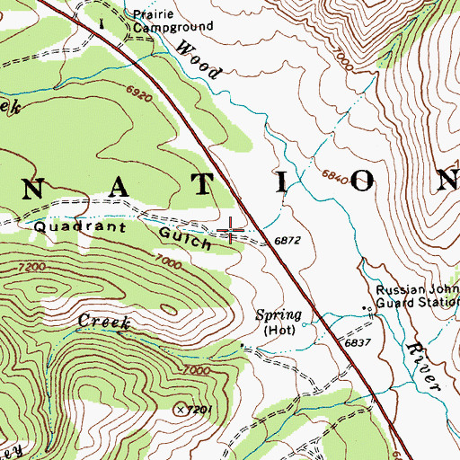 Topographic Map of Quadrant Gulch, ID