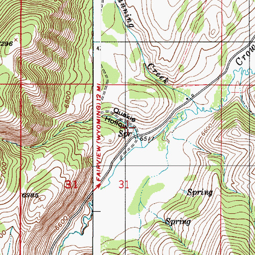 Topographic Map of Quakie Hollow, ID