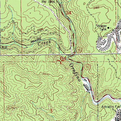 Topographic Map of Quartz Creek, ID