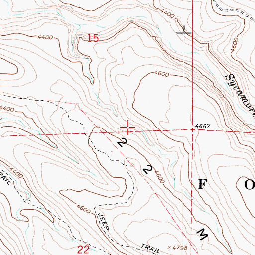 Topographic Map of Twenty Two Mesa Seep, AZ