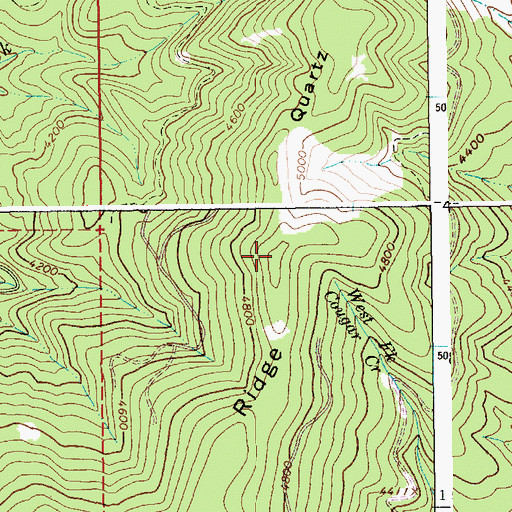 Topographic Map of Quartz Ridge, ID