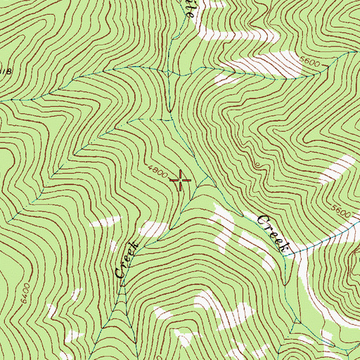 Topographic Map of Quartz Spring Creek, ID
