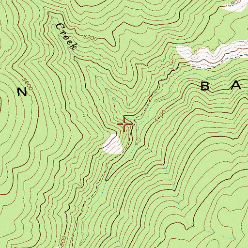 Topographic Map of Queen Creek, ID