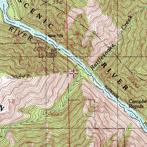 Topographic Map of Rabbit Creek, ID