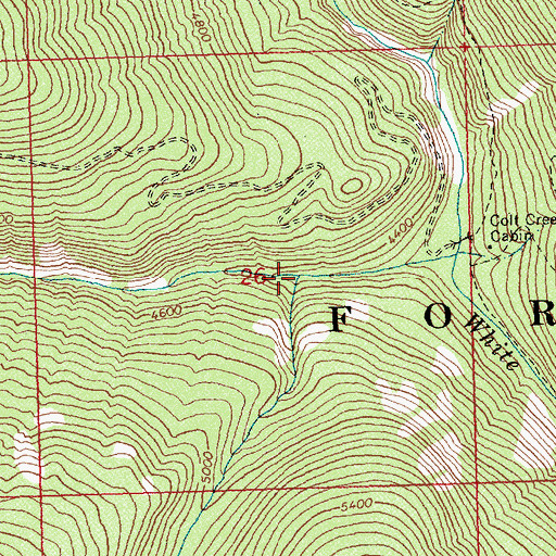Topographic Map of Rabbit Creek, ID
