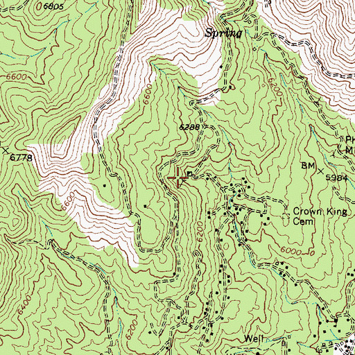 Topographic Map of Union Mine, AZ