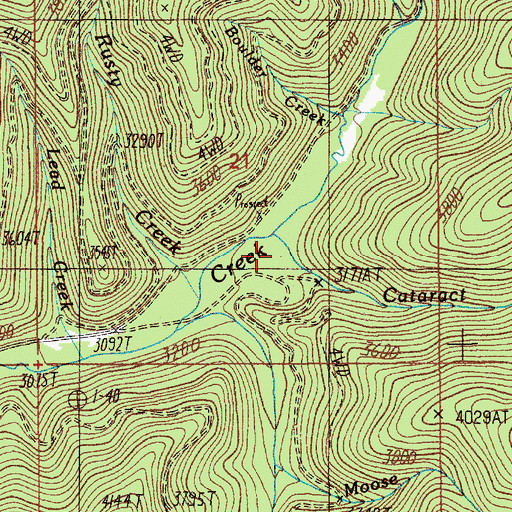 Topographic Map of Rablens Fork, ID