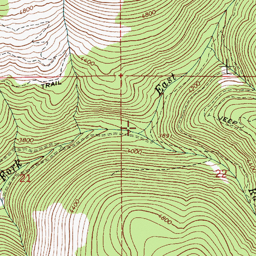 Topographic Map of Race Creek, ID