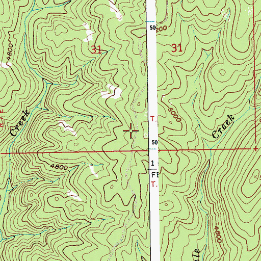 Topographic Map of Radcliff Ridge, ID