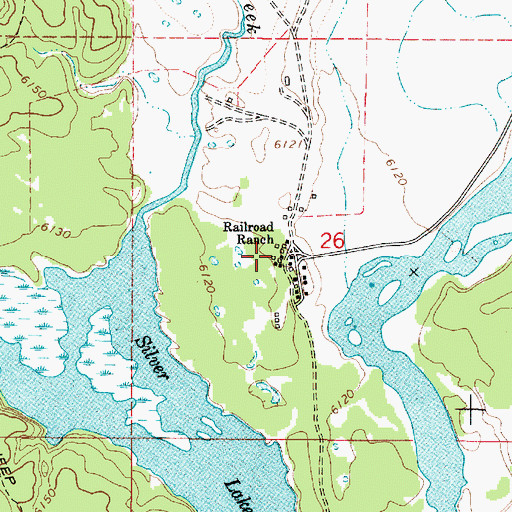 Topographic Map of Railroad Ranch, ID