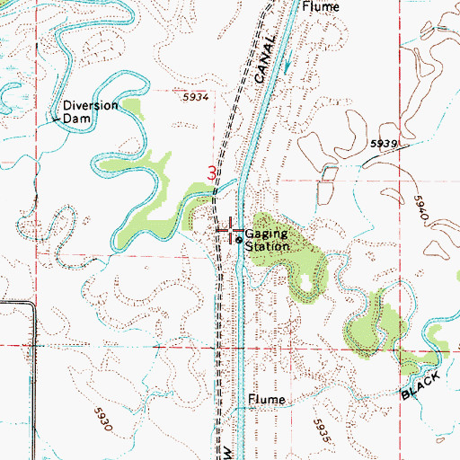 Topographic Map of Rainbow Canal, ID