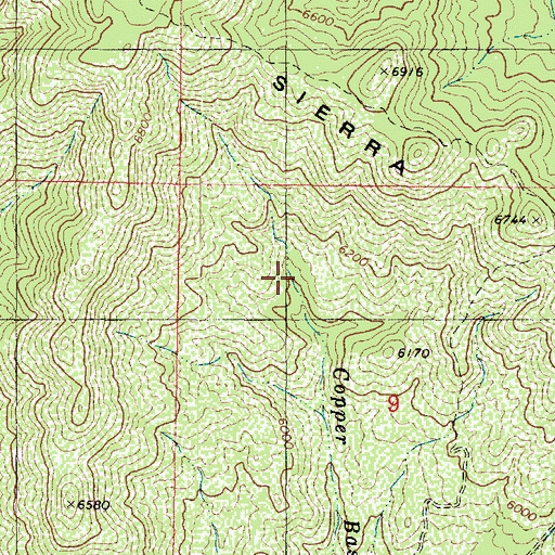 Topographic Map of Upper Basin Spring, AZ