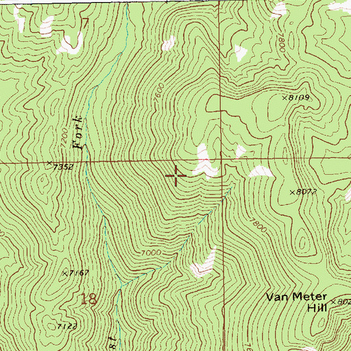 Topographic Map of Rainbow Ridge, ID