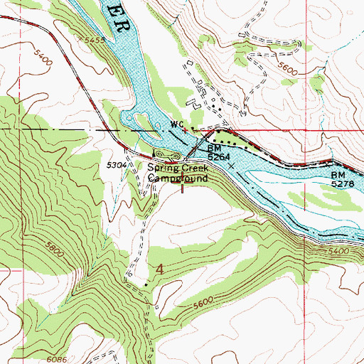 Topographic Map of Rainey Creek, ID