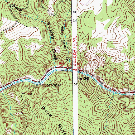 Topographic Map of Ralph Smith Creek, ID