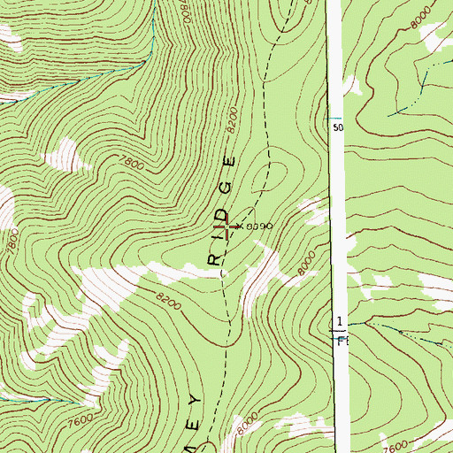 Topographic Map of Ramey Ridge, ID