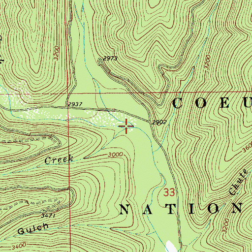 Topographic Map of Rampike Creek, ID