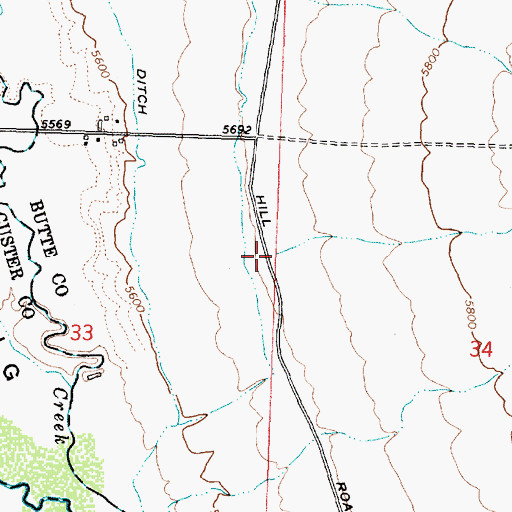 Topographic Map of Ramshorn Canyon, ID