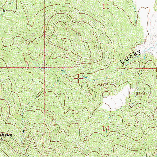 Topographic Map of Upper Lucky Canyon Spring, AZ