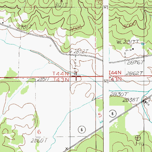 Topographic Map of Ramskull Creek, ID