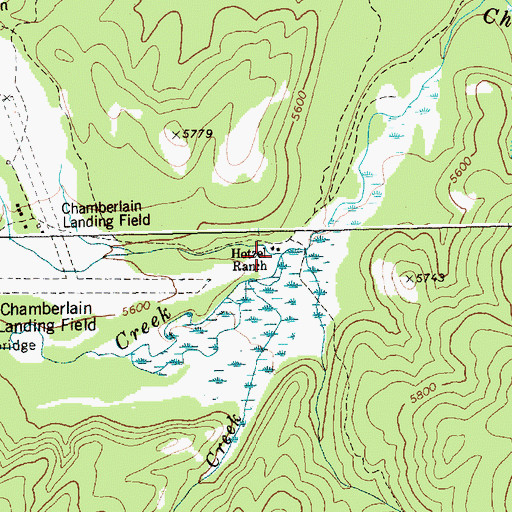 Topographic Map of Ranch Creek, ID