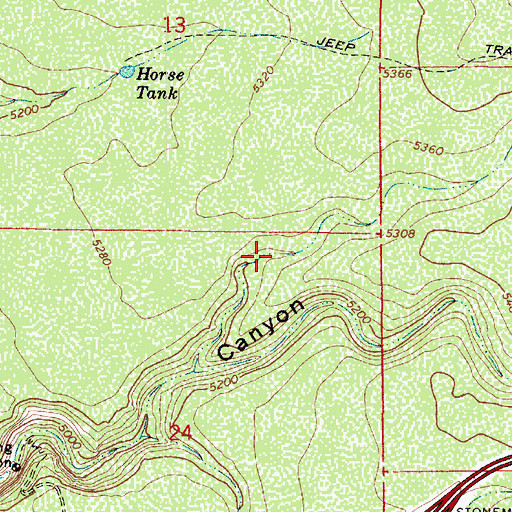 Topographic Map of Upper Rattlesnake Tank, AZ