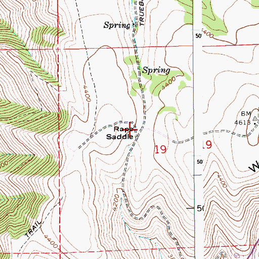 Topographic Map of Rape Saddle, ID