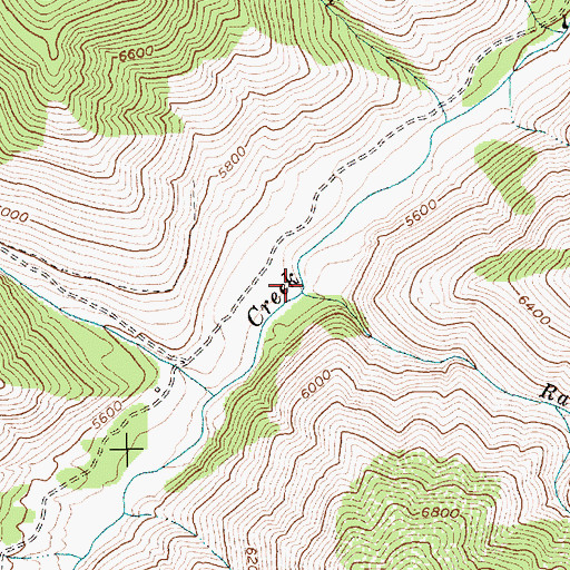 Topographic Map of Rat Creek, ID