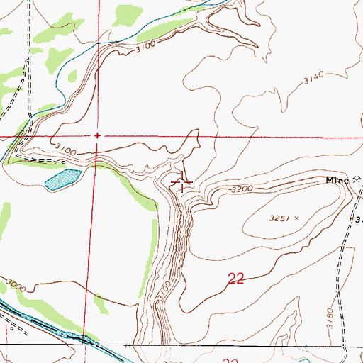 Topographic Map of Vee Seven Tank, AZ