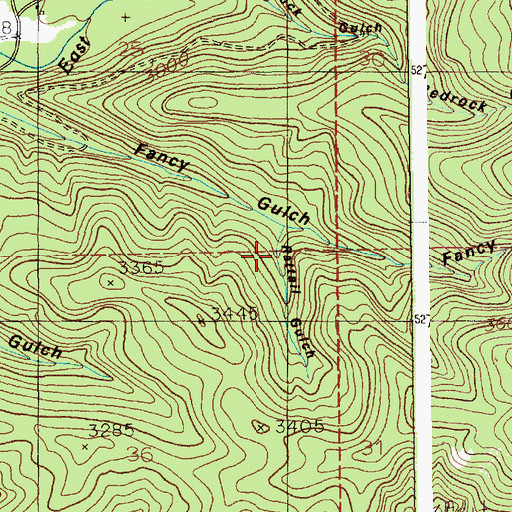 Topographic Map of Ratail Gulch, ID