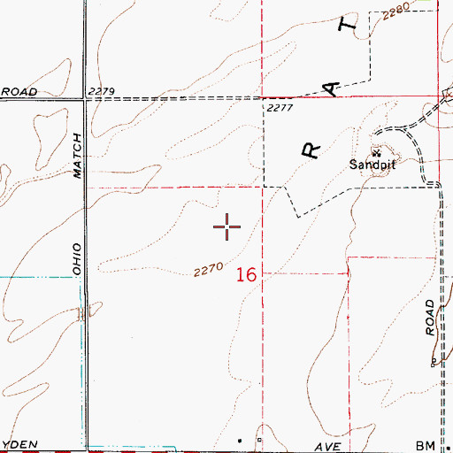 Topographic Map of Rathdrum Prairie, ID