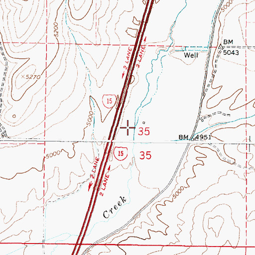 Topographic Map of Rattlesnake Creek, ID