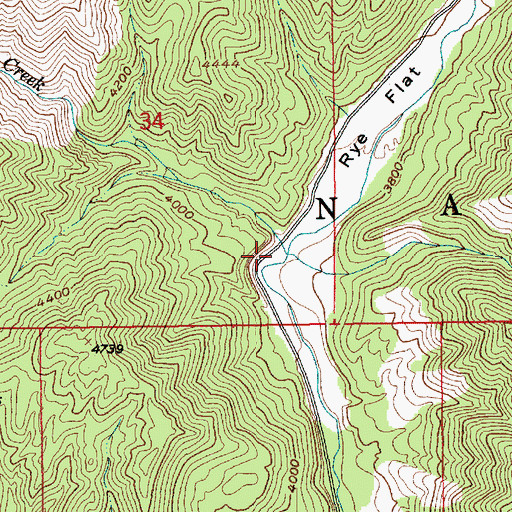 Topographic Map of Rattlesnake Creek, ID