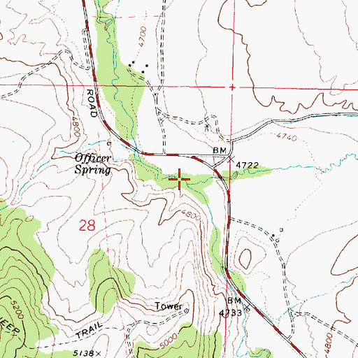 Topographic Map of Rattlesnake Creek, ID